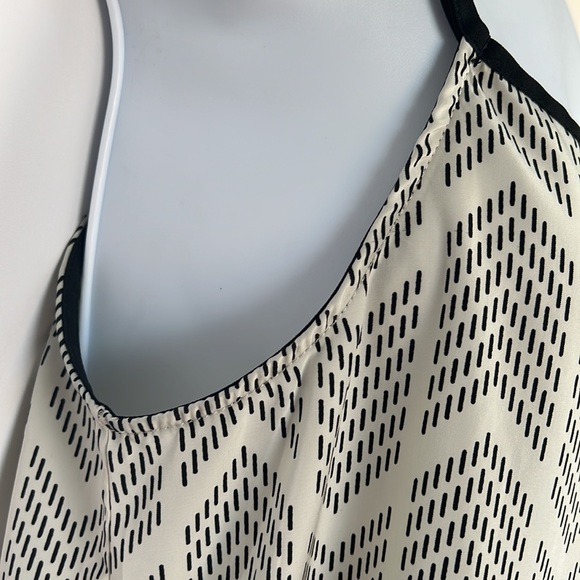 Charming Charlie Medium Cream/Black Spaghetti Strap Sheer Blouse - Picture 10 of 12